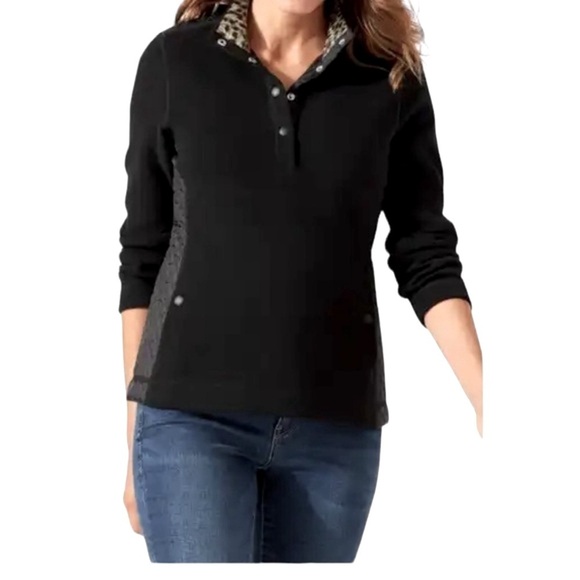 NEW Tommy Bahama Ladies Aruba Quilted Half Snap Sweater Size Medium - Picture 3 of 7